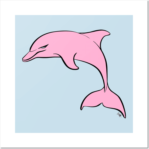 Sunset dolphin Wall Art by scarlettbaily